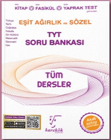 Tyt Tüm Dersler Eşit Ağırlık Ve Sözel Soru Bankası Karekök Yayınları