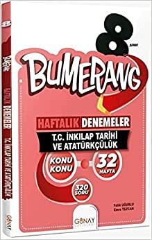 8.Sınıf Bumerang İnkılap Tarihi Haftalık Denemeler Günay Yayınları