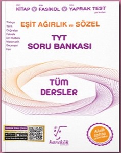  Tyt Tüm Dersler Eşit Ağırlık Ve Sözel Soru Bankası Karekök Yayınları