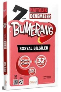 7. Sınıf Bumerang Haftalık Sosyal Bilgiler Denemeleri Günay Yayınları