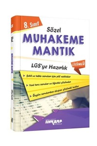 8. Sınıf Lgs Ye Hazırlık Sözel Muhakeme Mantık Soru Bankası Ankara Yayıncılık