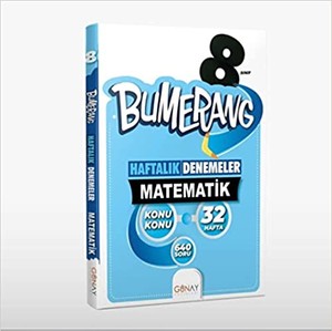 8.Sınıf Bumerang Matematik Haftalık Denemeler Günay Yayınları