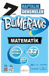 7. Sınıf Bumerang Haftalık Matematik Denemeleri Günay Yayınları