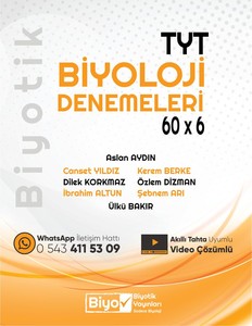 Tyt Biyoloji Biyotik 60 X 6 Denemeleri Biyotik Yayınları