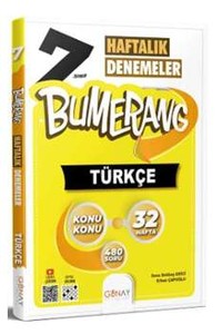 7. Sınıf Bumerang Haftalık Türkçe Denemeleri Günay Yayınları