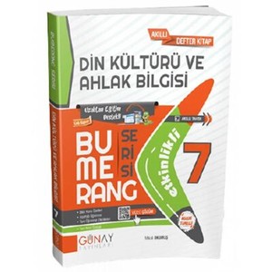  7. Sınıf Din Kültürü ve Ahlak Bilgisi Bumerang Serisi Etkinlikli Akıllı Defter Günay Yayınları