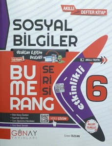  6. Sınıf Bumerang Etkinlikli Sosyal Bilgiler Günay Yayınları