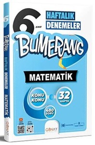 6.Sınıf Bumerang Matematik Haftalık denemeler Günay Yayınları