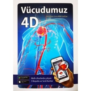  Vücudumuz 4D Arttırılmış Gerçeklik Kartları 4 Boyut Yayınları